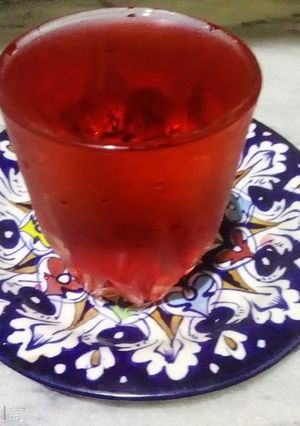 A picture of Rooh Afza ka sharbat.