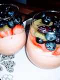 Postre de arequipe y mix de frutas libre de azúcar