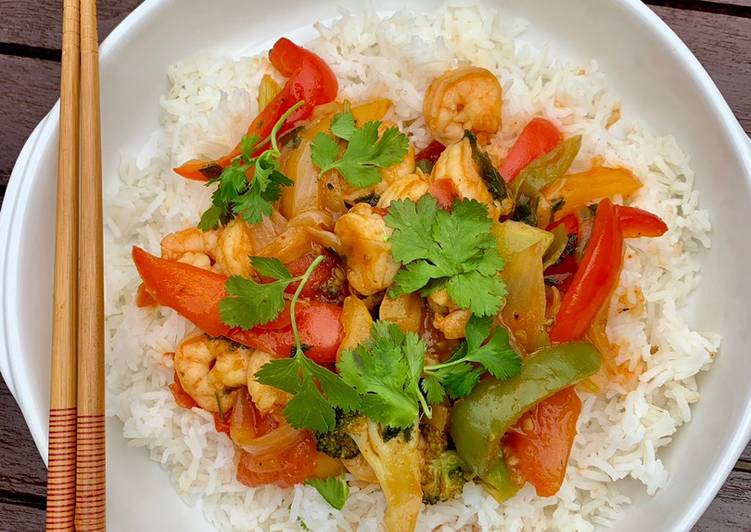 Prawn stir fry