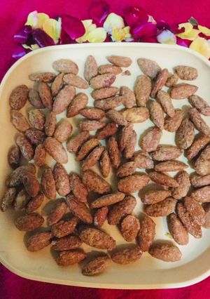 A picture of Jaggery Coated Almonds.