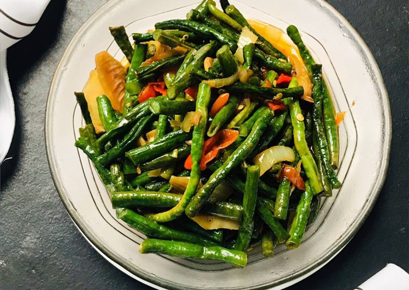 Oseng Kacang Panjang Pedas