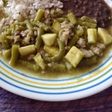 Picadillo de pavo con ejotes y calabacitas en salsa verde