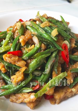 Foto resep Oseng tempe kacang panjang