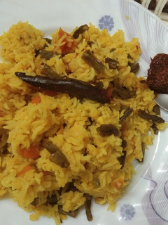 A picture of Mixed Vegetables and Moong Dal Khichidi.