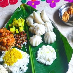 A picture of Ganesh chaturthi thali.