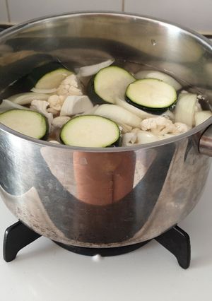 Una foto de Puré de verduras variado