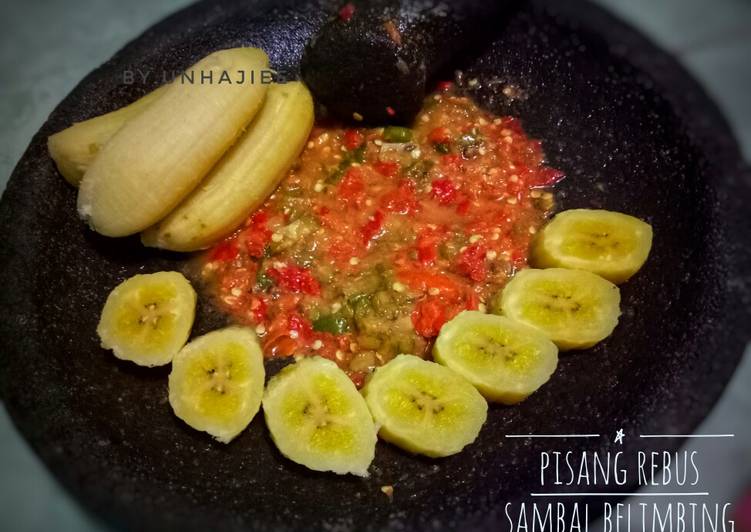 Pisang Rebus sambal belimbing