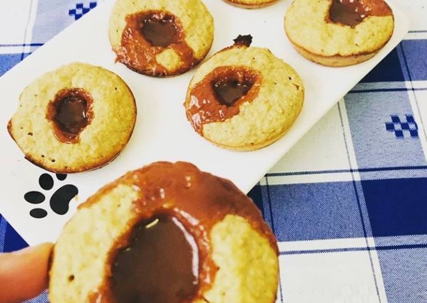 Volcanes de dulce de leche saludables