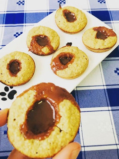 Una foto de Volcanes de dulce de leche saludables