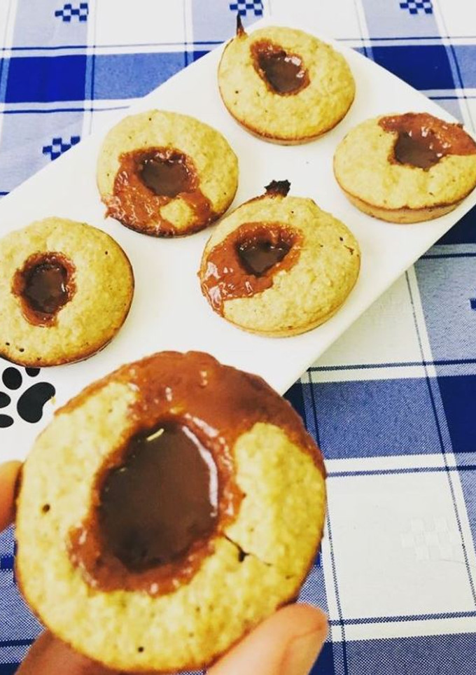 Una foto de Volcanes de dulce de leche saludables