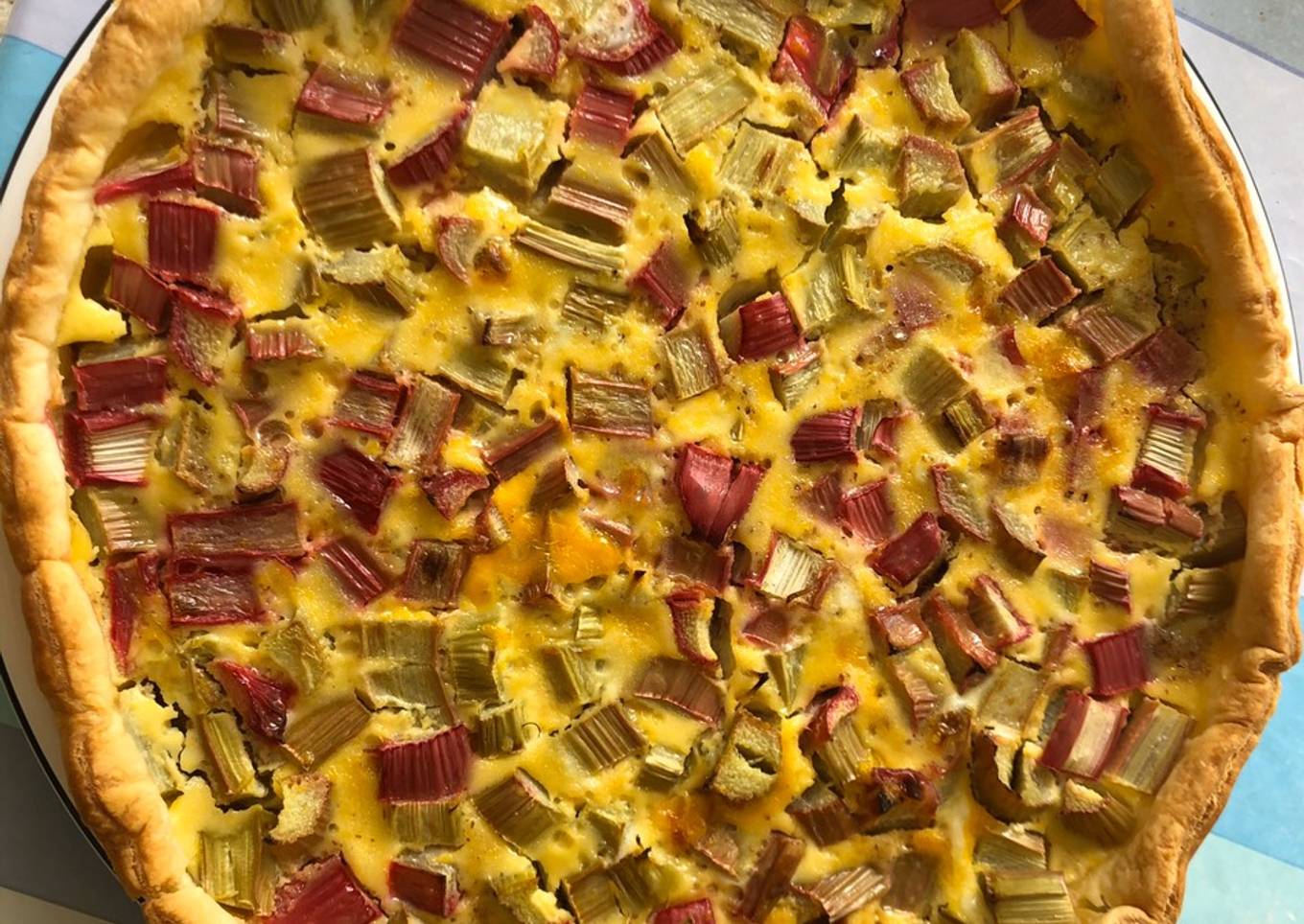 Tarte à la rhubarbe rapide