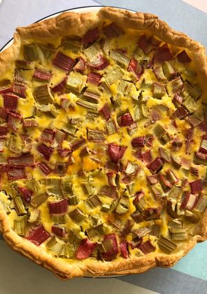 Une photo de Tarte à la rhubarbe rapide
