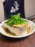 Steamed Grass carp with assorted vegetables in Cantonese style