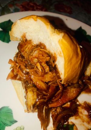 A picture of BBQ rib sliders.