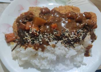 Easiest Way to Make Appetizing Katsu Curry Rice 