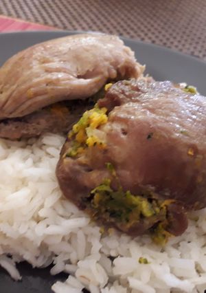 Édesburgonyás brokkolikrémmel töltött pulyka recept fotója