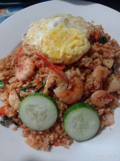 Foto resep Nasi goreng seafood (udang)