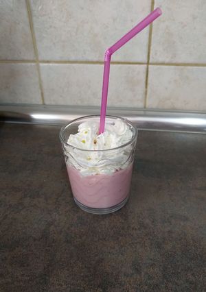 Una foto de Batido de fresas