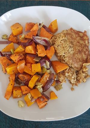 Une photo de Patate douce, butternut et fenouil rôtis !