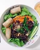 Bún chả giò thịt nướng