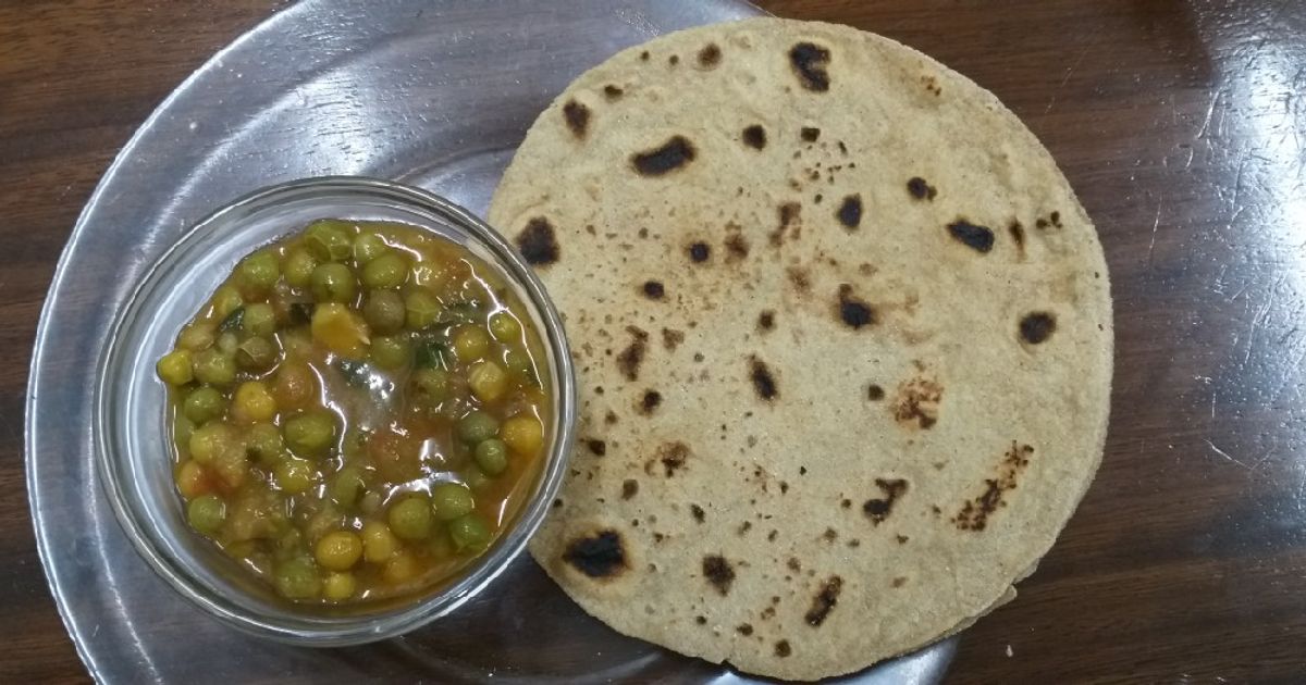Roti N Peas Potatoes Curry#Author Marathon Recipe by Navinder Kaur ...