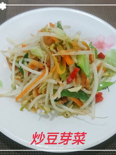 炒豆芽菜(簡單料理) 的食譜成品照片