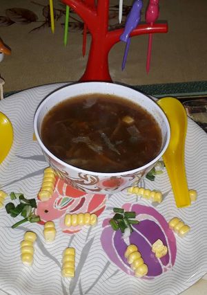 A picture of Veg. Hot & Sour soup.