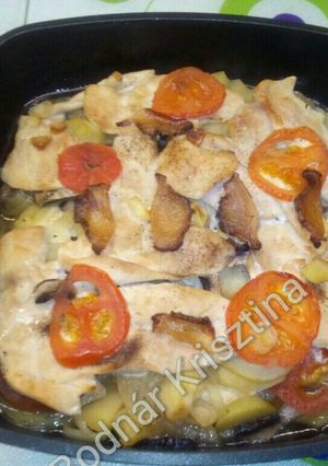 Zöldséges csirkemell recept fotója
