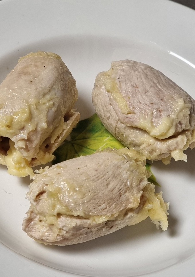 Una foto de Rollitos de pollo rellenos