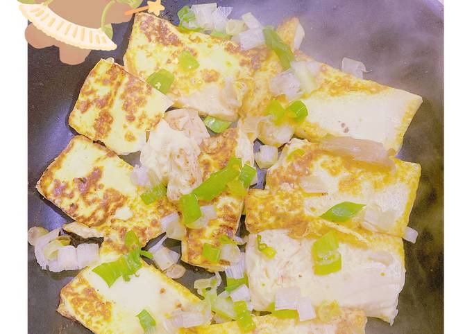 蔥燒雞蛋豆腐 食譜成品照片
