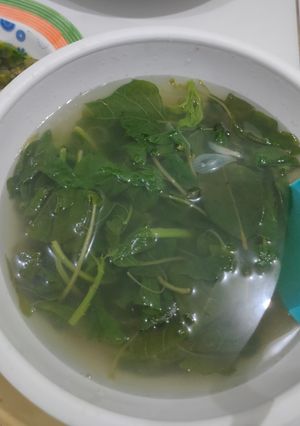 Foto resep Bening Bayam daun jeruk
