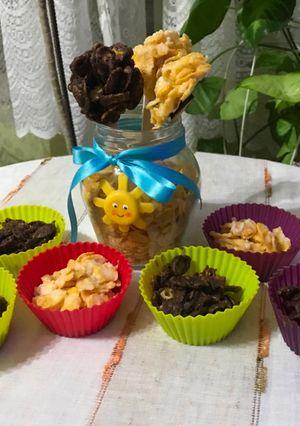 Una foto de Crocantes de Copos De Maíz y Chocolate