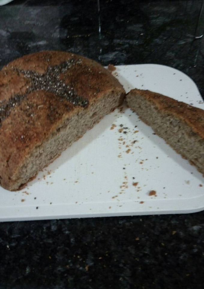 Una foto de Pan de espelta a las cuatro especias. Hecho en bol de pirex