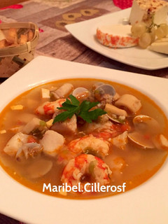 Una foto de Sopa de marisco