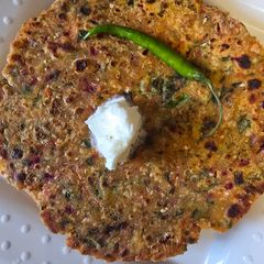 Methi spring onion Dhebra A picture of Methi spring onion Dhebra.