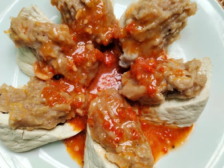Cara Sederhana Membuat Resep  Tahu kukus isi ayam yang Lezat Sekali, Lezat Sekali
