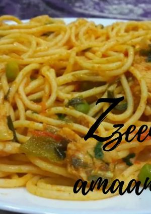 A picture of Chicken Spaghetti.