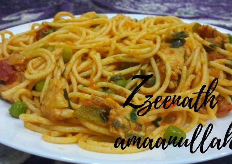 Recipe of Super Quick Homemade Chicken Spaghetti