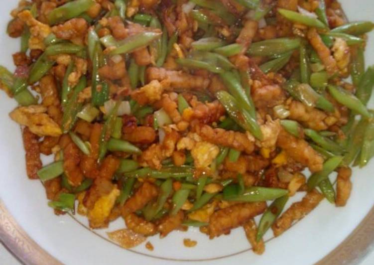 Tumis buncis tempe dan telor