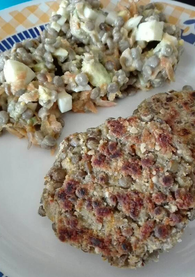 Una foto de Hamburguesa de lentejas