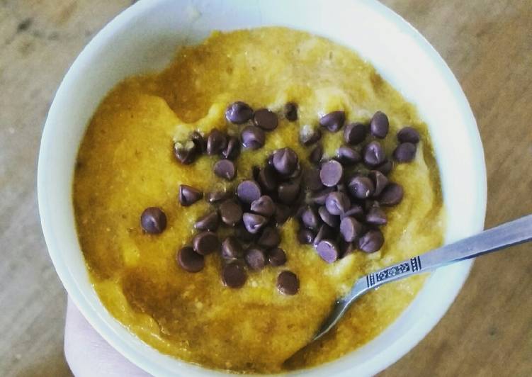 Helado vegano de durazno y plátano