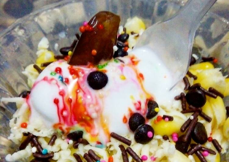 Cara Gampang Menyiapkan Jagung Serut ice cream kurma Anti Gagal