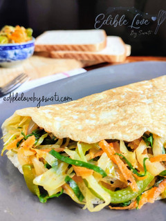 A picture of Stuffed vegetable Omlette.