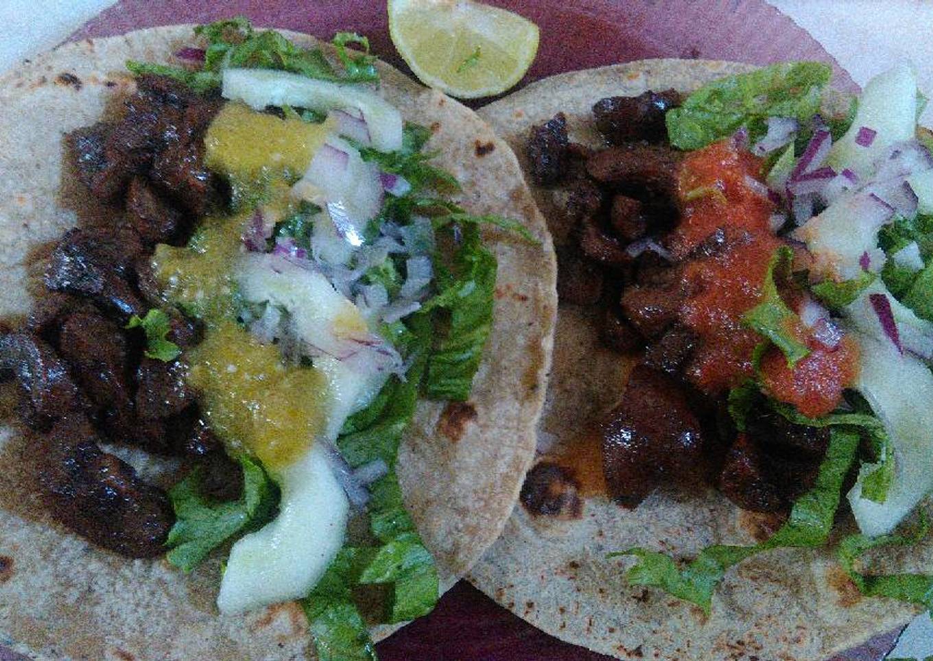 Taco de riñón de res