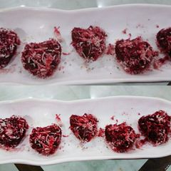 A picture of Beetroot bottle gourd burfi.
