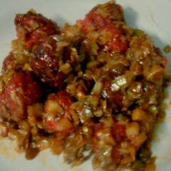 A picture of Dry manchurian.