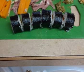 Easy Serving Recipe Ham Cheese and avocado sushi Very Delicious