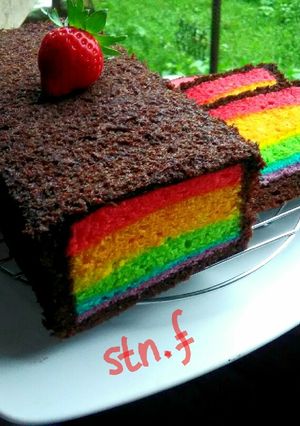 Foto resep Rainbow Double cake