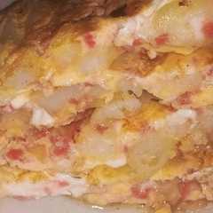 فريت اوملات بطريقة مختلفة 🥚🥔😋-レシピのメイン写真