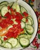 Friss vegyes saláta #zöldség #gyumolcs #748